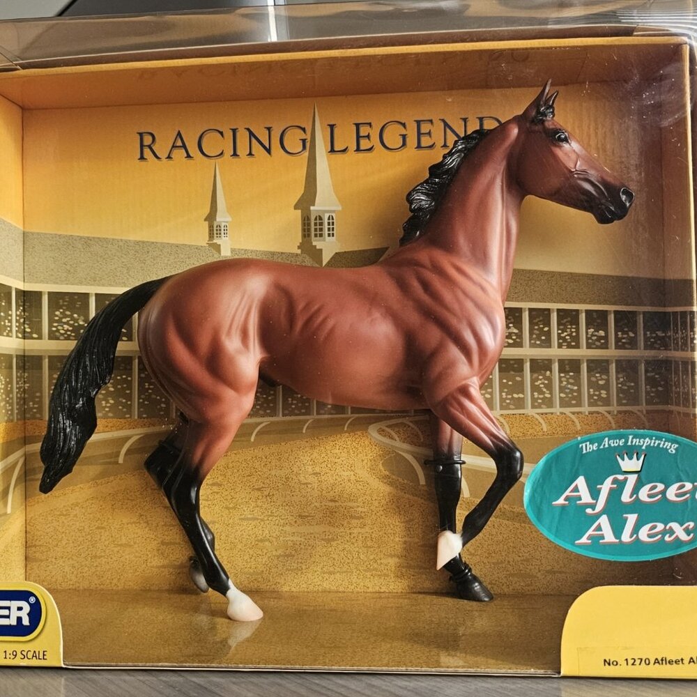 Breyer Racing Legends Model of Afleet Alex.